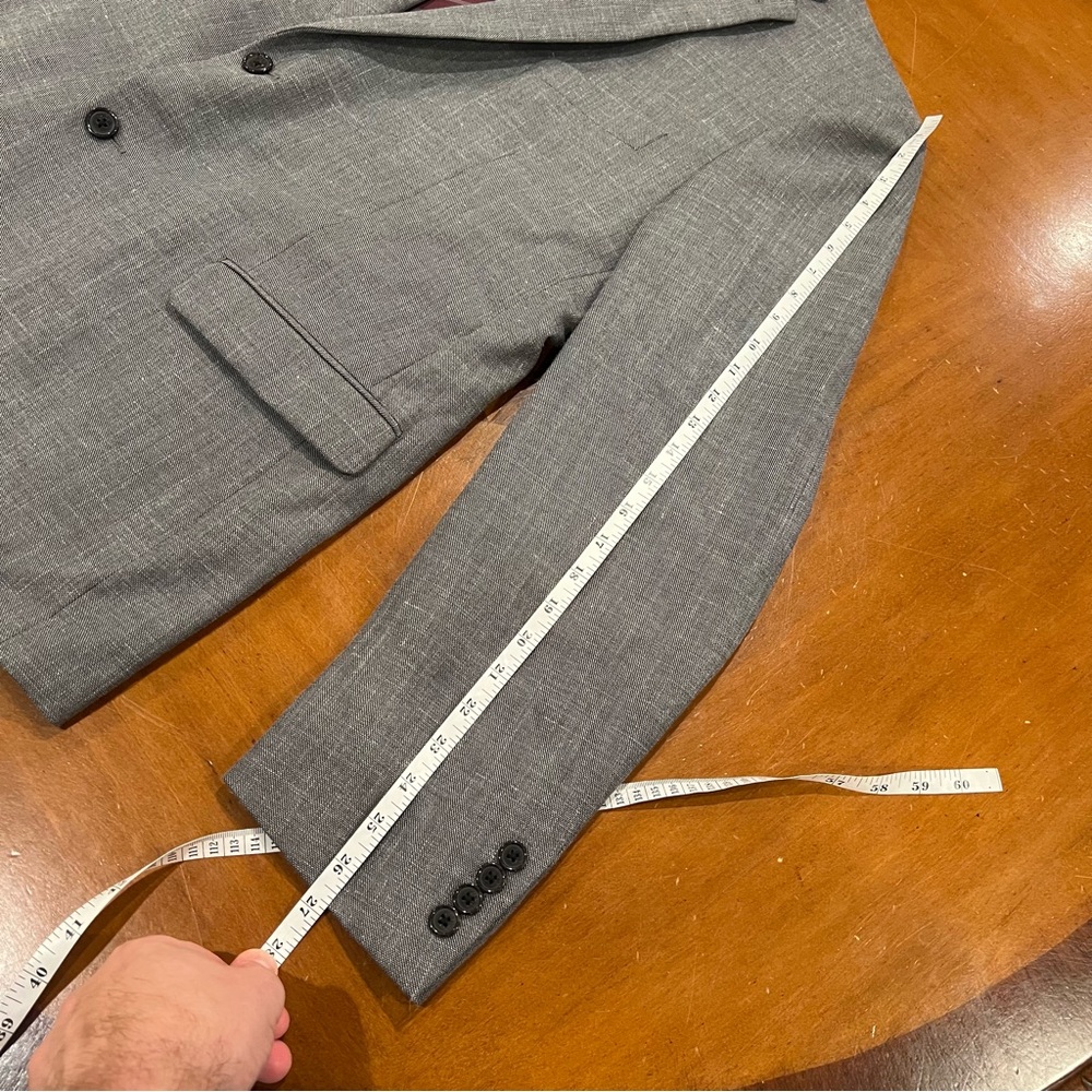Lauren Ralph Lauren Men’s Wool/Linen Blend Sport Coat Gray 48R Double Vent - Picture 16 of 16
